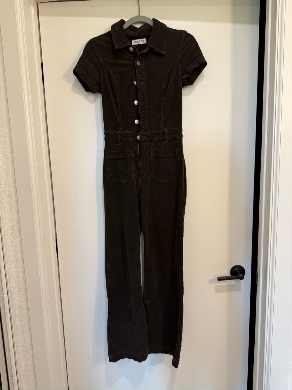 ROLLA'S Dark Brown Short-Sleeve Utility Jumpsuit